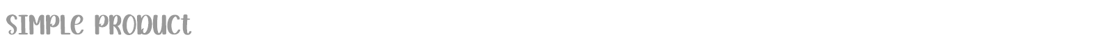 Simple Product font preview